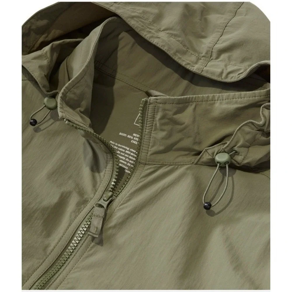 LL Bean Men's Light And Airy Windbreaker, Deep Olive, Small, New